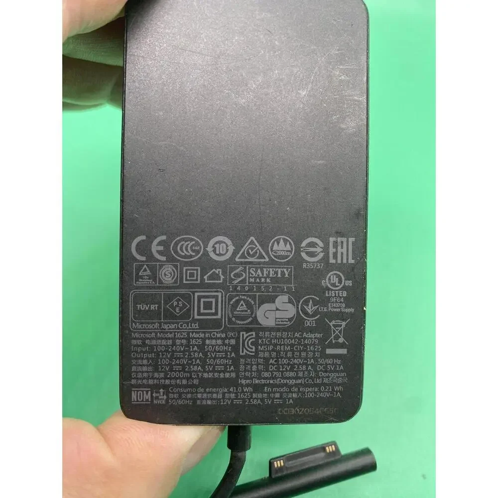 OEM Microsoft Model 1625 Charger A/C Adapter, 12V, 2.58A, Surface Pro Tested
